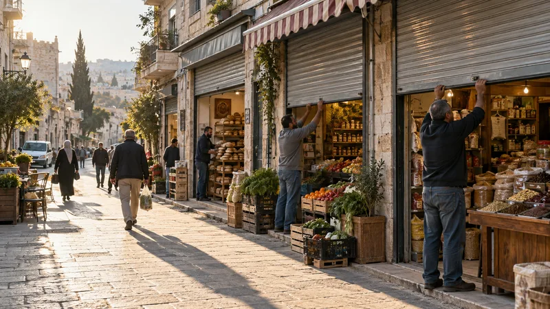 Dikandar serê sibê li kolaneke kevirîn deriyên hesinî yên dikanên xwe bilind dikin.